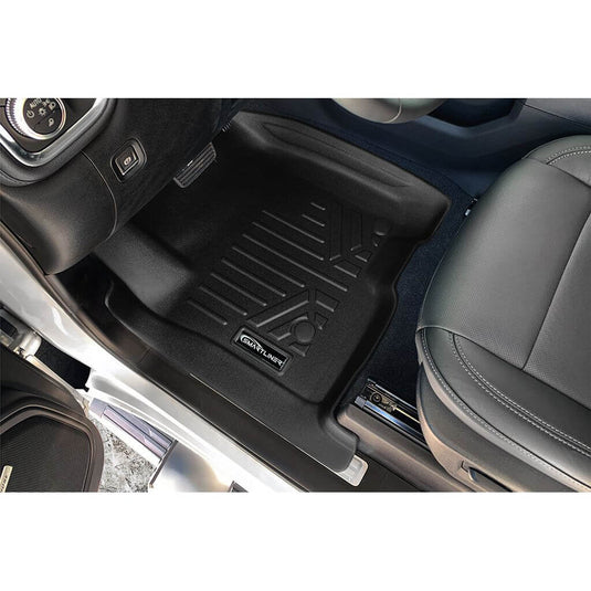 SmartCoverage™ Floor Liners For 2019-2026 Chevy Silverado 1500 Crew Cab (1st Row Bench) (No OTH) | Carpet | [No 2nd Row Storage]
