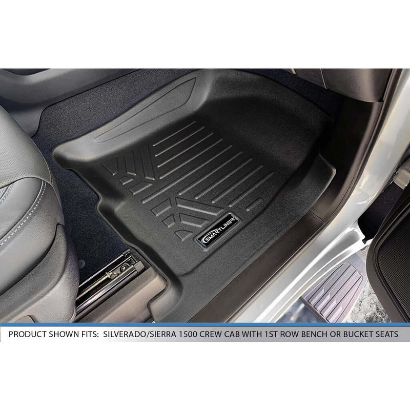 Load image into Gallery viewer, SmartCoverage™ Floor Liners For 2019-2026 1500 Silverado/Sierra Crew Cab 2019-2024 Crew Cab
