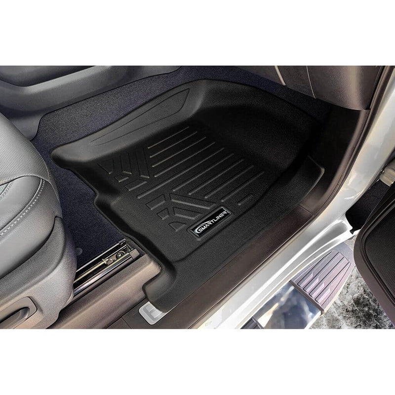Load image into Gallery viewer, SmartCoverage™ Floor Liners For 2019-2026 Chevy Silverado 1500/ GMC Sierra 1500 Crew Cab | Carpet | (1st Row Bucket) [2nd Row Storage]
