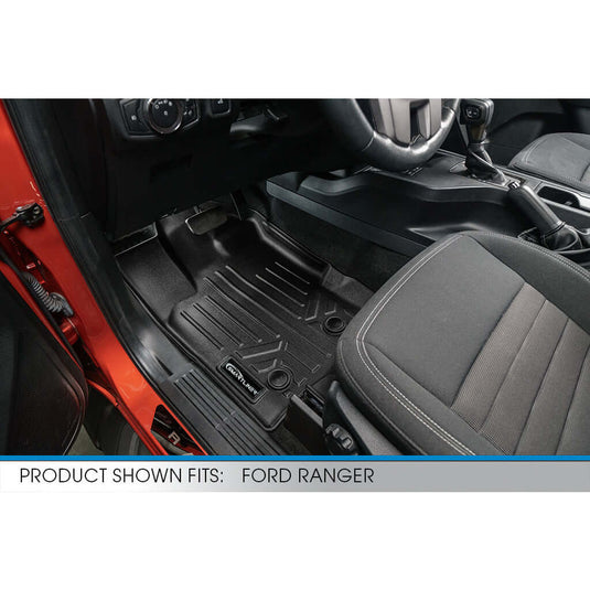SmartCoverage™ Custom Fit Floor Liners For 2019-2023 Ford Ranger SuperCrew Cab (Carpet Flooring)