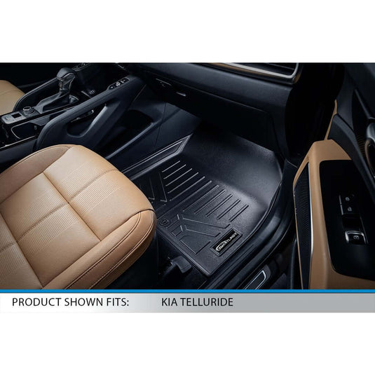 SMARTLINER Custom Fit Floor Liners For 2020-2025 Kia Telluride with 2nd Row Bucket Seats No Center Console and No In Between Coverage