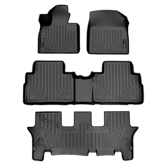 SMARTLINER Custom Fit Floor Liners For 2020-2025 Kia Telluride with 2nd Row Bench Seat