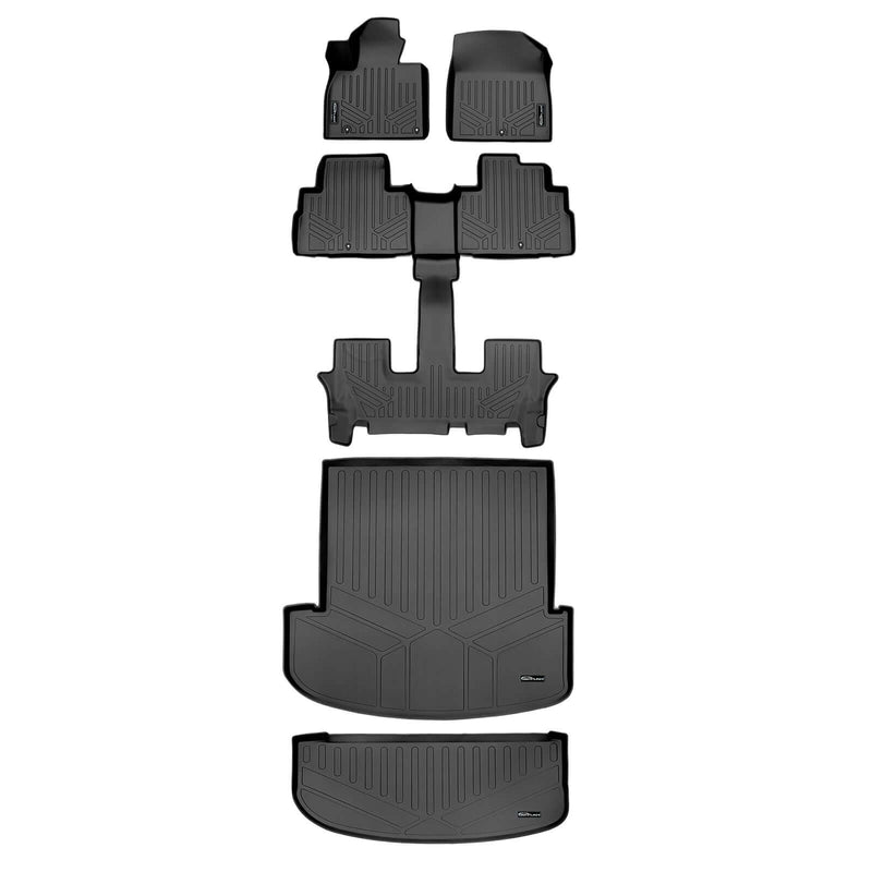 Load image into Gallery viewer, SMARTLINER AUTO™ Custom Fit Floor Liners For 2020-2025 Kia Telluride with 2nd Row Bucket Seat No Center Console with in between Coverage

