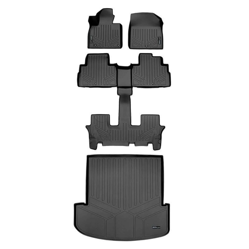 Load image into Gallery viewer, SMARTLINER AUTO™ Custom Fit Floor Liners For 2020-2025 Kia Telluride with 2nd Row Bucket Seat No Center Console with in between Coverage
