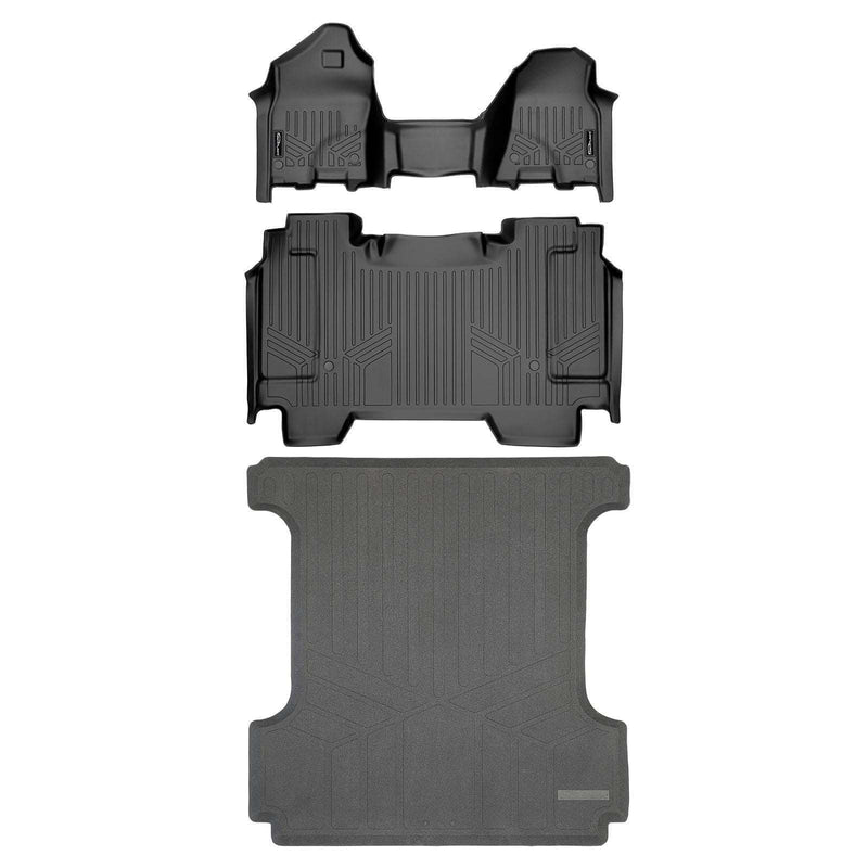 Load image into Gallery viewer, SmartCoverage™ Custom Fit Floor Liners For 2019 - 2024 Ram 1500 Crew Cab Vinyl Floor with 1st Row Bench Seat
