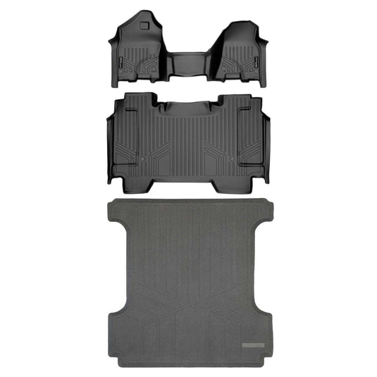 SmartCoverage™ Custom Fit Floor Liners For 2019 - 2024 Ram 1500 Crew Cab Vinyl Floor with 1st Row Bench Seat