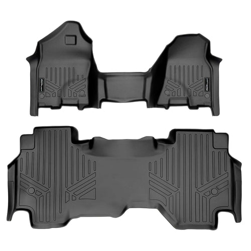 SMARTLINER Custom Fit Floor Liners For 19-21 Ram 1500 Quad Cab Vinyl Floor with 1st Row Bench Seat