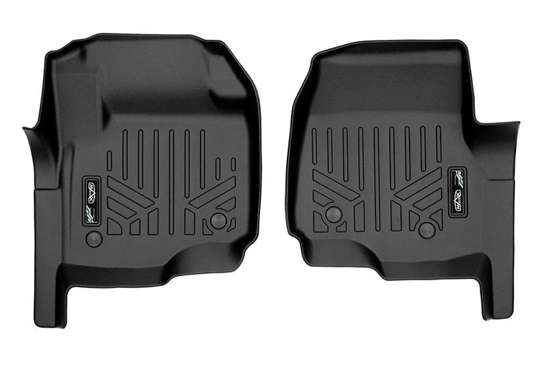 Load image into Gallery viewer, SMARTLINER Custom Fit Floor Liners For 2017-2025 Ford F-250/F-350 Super Crew Cab with Vinyl Flooring| 1st Row Bench Seat| No OTH Coverage| with Underseat Storage
