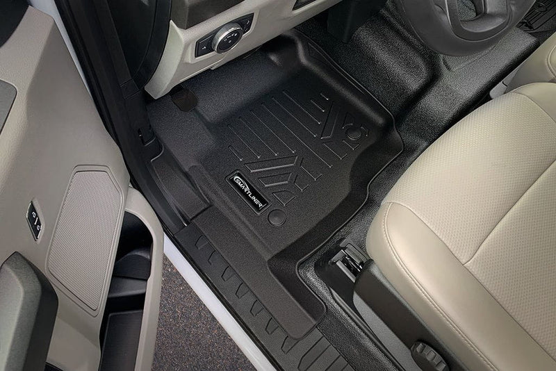 Load image into Gallery viewer, SMARTLINER Custom Fit Floor Liners For 2017-2025 Ford F-250/F-350 Super Crew Cab with Vinyl Flooring| 1st Row Bench Seat| No OTH Coverage| with Underseat Storage
