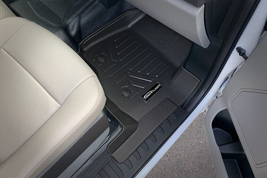 SMARTLINER Custom Fit Floor Liners For 2017-2025 Ford F-250/F-350 Super Crew Cab with Vinyl Flooring| 1st Row Bench Seat| No OTH Coverage| with Underseat Storage