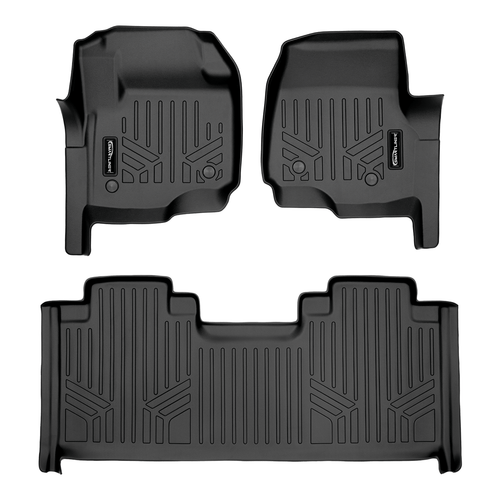 SMARTLINER Custom Fit Floor Liners For 2017-2025 SuperCab with Vinyl Flooring & Bucket Seats