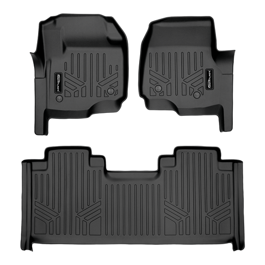 SMARTLINER Custom Fit Floor Liners For 2017-2025 SuperCab with Vinyl Flooring & Bucket Seats