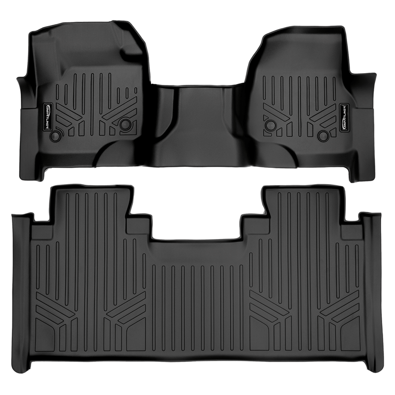 Load image into Gallery viewer, SMARTLINER Custom Fit Floor Liners For 2017-2024 SuperCab with Vinyl Flooring and 2nd Row Bench Seat with rear underseat storage
