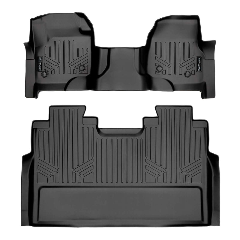 Load image into Gallery viewer, SMARTLINER Custom Fit Floor Liners For 2017-2025 Ford Super Duty Crew with Vinyl Flooring and 2nd Row Bench Seat

