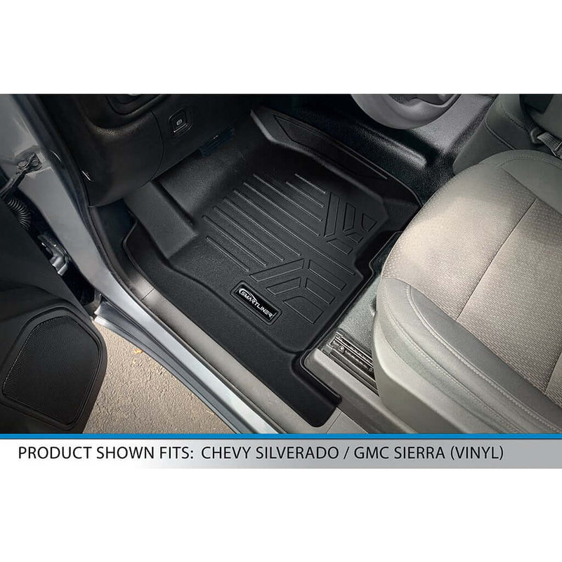 Load image into Gallery viewer, SMARTLINER Custom Fit Floor Liners For 2019-2024 GMC Sierra 1500 Double Cab With 1st Row Bucket Seats &amp; Vinyl Flooring
