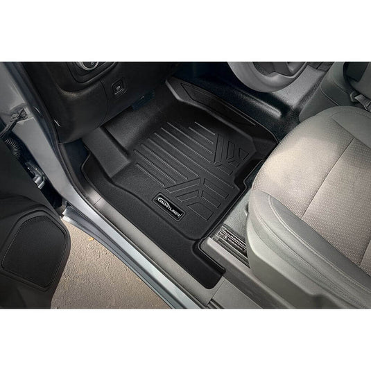 SmartCoverage™ Custom Fit Floor Liners For 2019-2024 Chevrolet Silverado 1500 Crew Cab with Vinyl Flooring and 1st Row Bucket Seats and 2nd Row Underseat Storage
