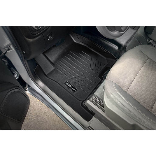 SMARTLINER Custom Fit Floor Liners Compatible With 2020-2025 Chevrolet Silverado 2500 HD | 3500 HD (Crew Cab|Vinyl Flooring|1st Row Bench Seat|Without Over the Hump Coverage|without 2nd Row Underseat Storage)
