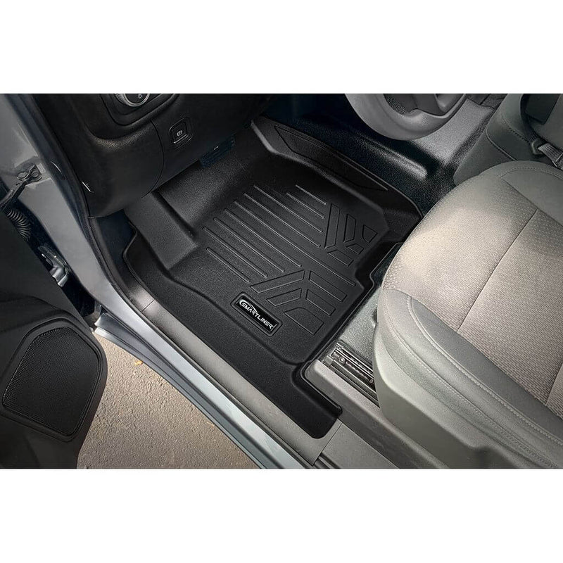 Load image into Gallery viewer, SMARTLINER Custom Fit Floor Liners Compatible With 2020-2025 Chevrolet Silverado 2500 HD | 3500 HD (Crew Cab|Vinyl Flooring|1st Row Bench Seat|Without Over the Hump Coverage|without 2nd Row Underseat Storage)
