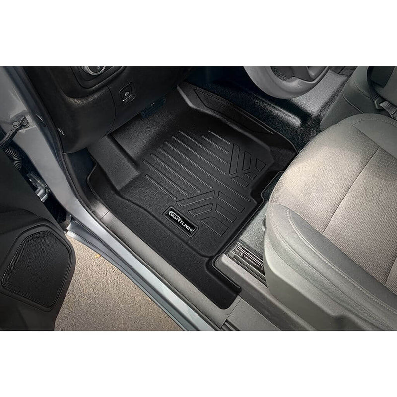 Load image into Gallery viewer, SmartCoverage™ Custom Fit Floor Liners For 2019-2024 Chevrolet Silverado 1500 Crew Cab With 1st Row Bucket Seats and Vinyl Flooring without the 2nd Row Underseat Storage
