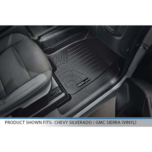 SmartCoverage™ Floor Liners For 2019-2026 Silverado/Sierra 1500 Crew Cab (1st Row Bucket) & Vinyl