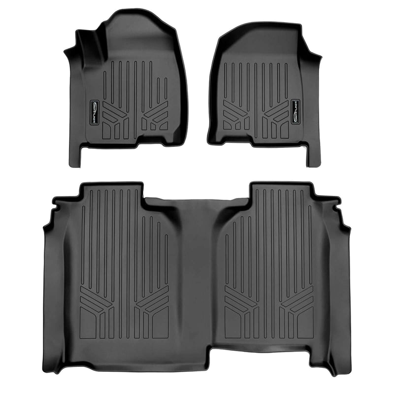 Load image into Gallery viewer, SmartCoverage™ Custom Fit Floor Liners For 2019-2024 Chevrolet Silverado 1500 Crew Cab With 1st Row Bucket Seats and Vinyl Flooring without the 2nd Row Underseat Storage
