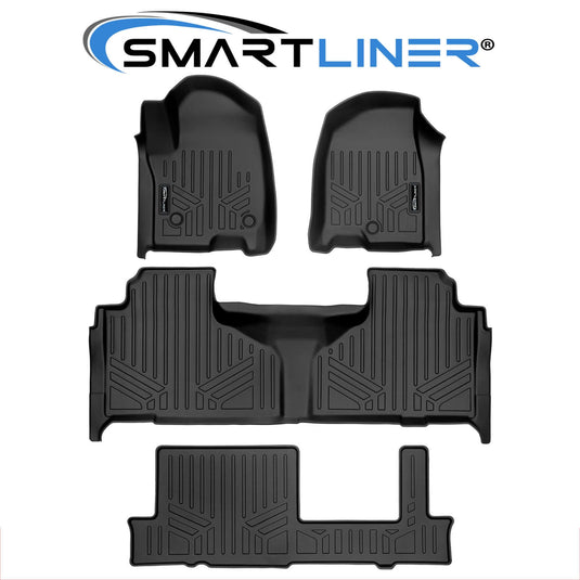 SMARTLINER Custom Fit Floor Liners For 2021-2025 Chevrolet Tahoe/GMC Yukon with 2nd Row Bench Seat