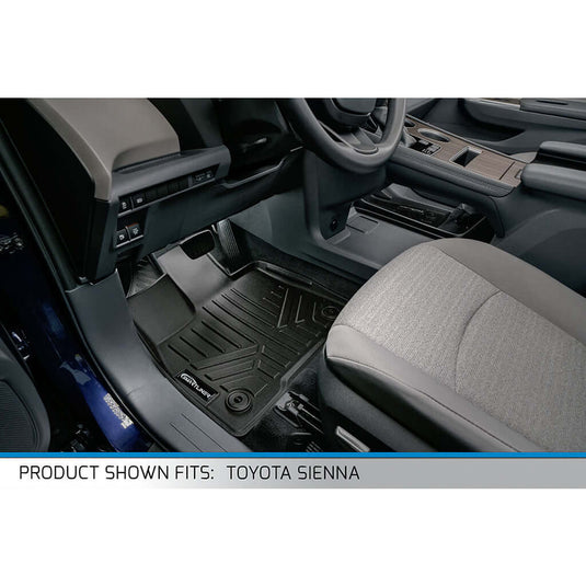 SMARTLINER Custom Fit Floor Liners For 2021-2025 Toyota Sienna with 2nd Row Bench Seat no Spare Tire