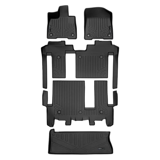 SMARTLINER Custom Fit Floor Liners For 2021-2025 Toyota Sienna with 2nd Row Bench Seat