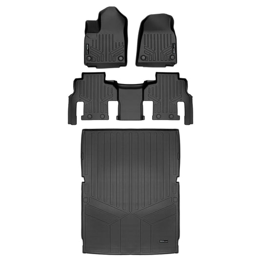 SMARTLINER Custom Fit Floor Liners For 2023-2025 Jeep Grand Wagoneer L (8 Passenger Model)