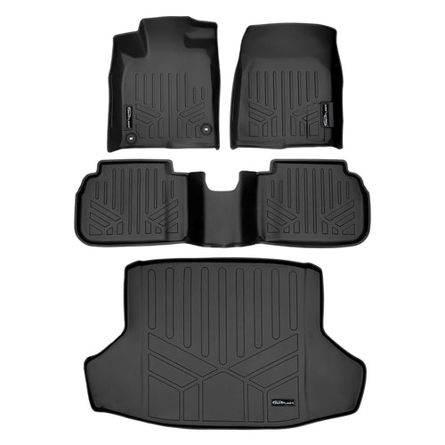 SMARTLINER Custom Fit Floor Liners For 2022-2025 Honda Civic Sedan with 2nd Row USB Ports