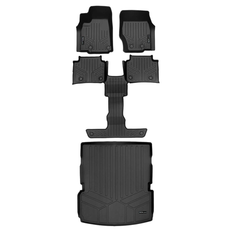 Load image into Gallery viewer, SMARTLINER Custom Fit Floor Liners For 2021-2025 Jeep Grand Cherokee L with 2nd Row Bucket Seat No Center Console with in between Coverage
