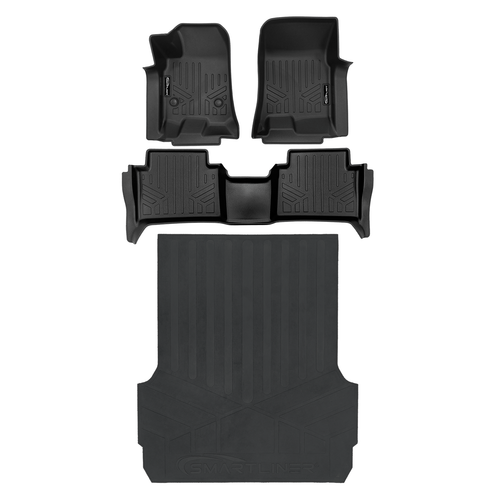 SMARTLINER Custom Fit Floor Liners For 2023-2025 GMC Canyon (Only Fits Crew Cabs with Carpeted Flooring)