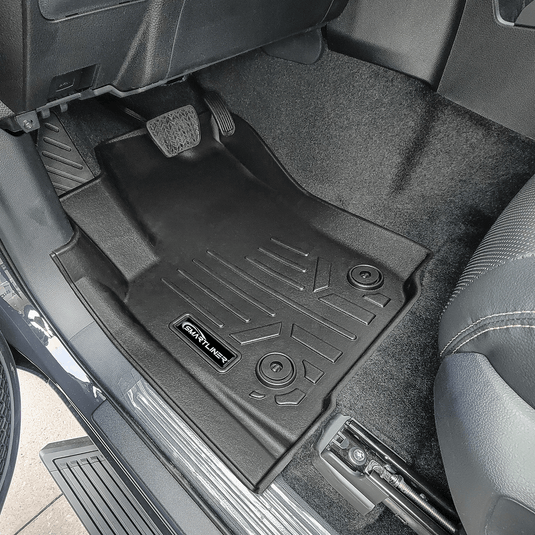 SMARTLINER All Weather Custom Fit Floor Liner Compatible With 2024-2025 Toyota Tacoma Double Cab (Only Fits with 2nd Row Under Seat Storage)
