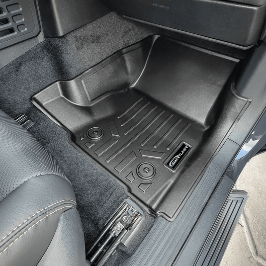 SMARTLINER All Weather Custom Fit Floor Liner Compatible With 2024-2025 Toyota Tacoma Hybrid Carpet Double Cab