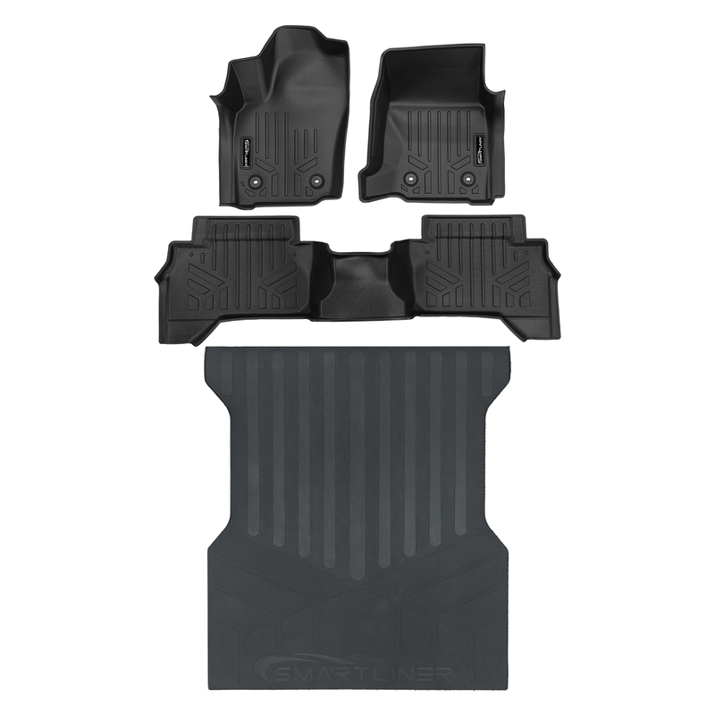 Load image into Gallery viewer, SMARTLINER All Weather Custom Fit Floor Liner Compatible With 2024-2025 Toyota Tacoma Double Cab (Manual Transition)
