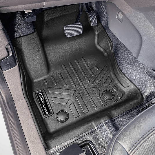 SMARTLINER Custom Fit Floor Liner Set Compatible With 2018-2025 Transit Connect With Vinyl Flooring and without secondary footrest (Short and Long Wheelbase)
