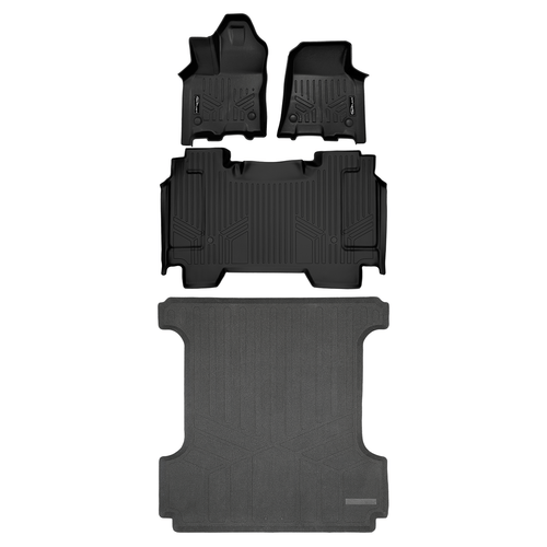 SmartCoverage™ Custom Fit Floor Liners For 2025-2026 Ram 1500 Crew Cab without Rear Underseat Storage Box (Bucket Seats)