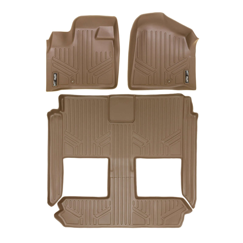 Load image into Gallery viewer, 2008-2012 Dodge Grand Caravan Floor Liners | 2nd Row Stow'n Go Bucket Seats, With Super Console | SMARTLINER
