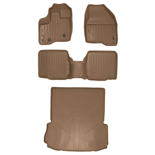 SMARTLINER Custom Fit Floor Liners For 2011-2014 Ford Explorer (with 2nd Row Center Console)