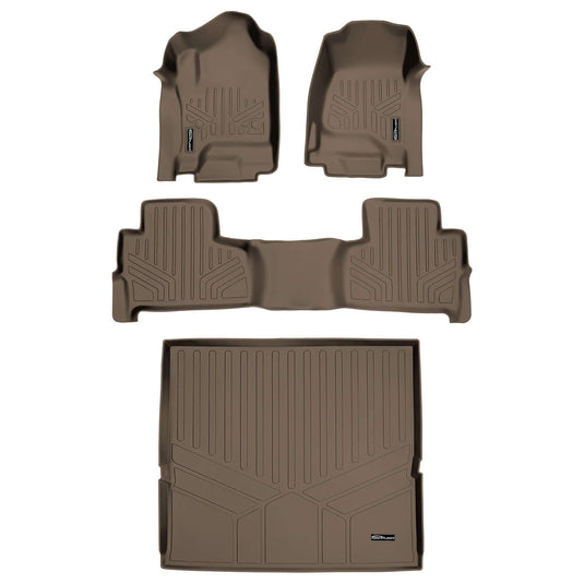 Smart Trim™ Custom Fit Floor Liners For 2015-2020 Chevrolet Tahoe / GMC Yukon With 2nd Row Bucket Seats