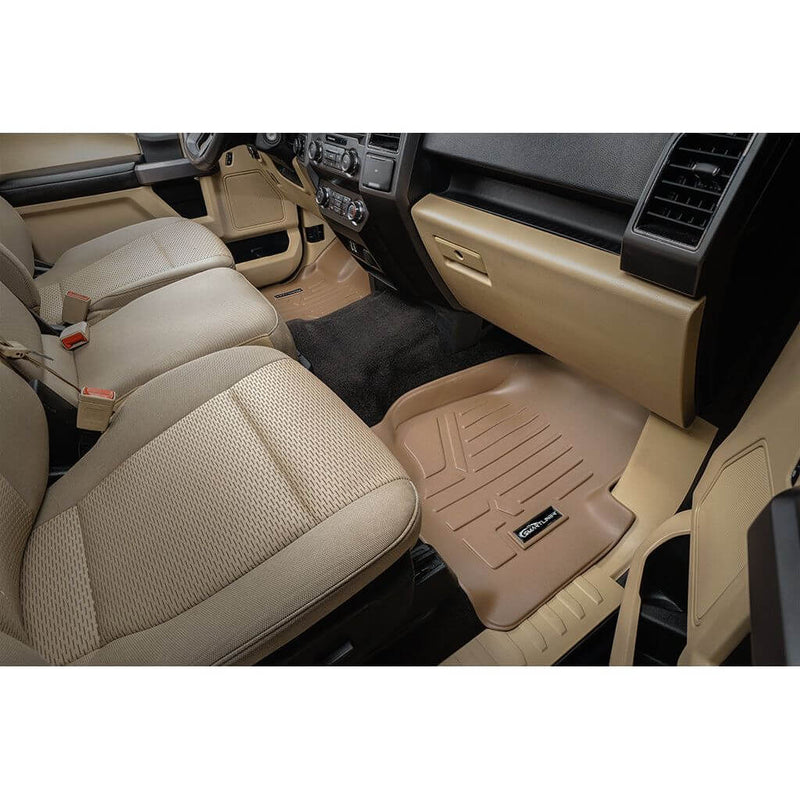 Load image into Gallery viewer, SmartCoverage™ Floor Liners For 2015-2026 Ford F-150 SuperCrew Cab (1st Row Bench) (No OTH and no 2nd Row Underseat Storage)
