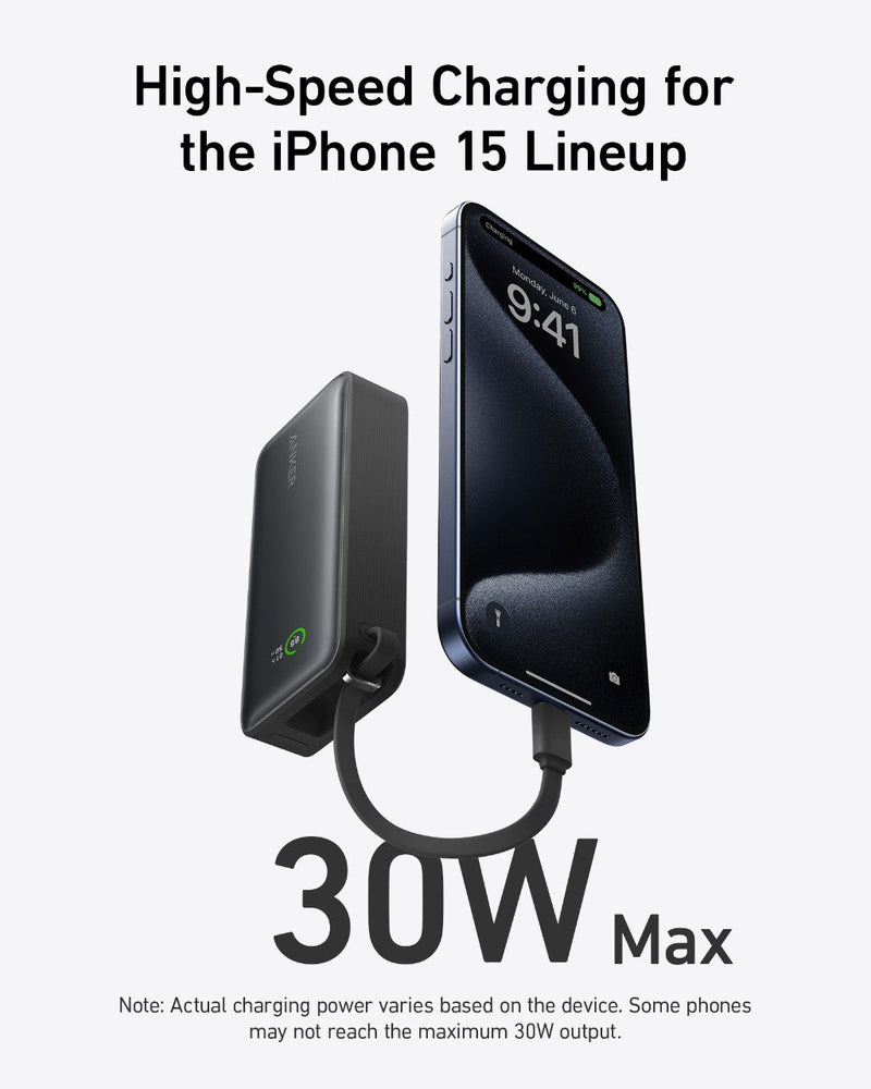 Load image into Gallery viewer, Anker Nano Power Bank (30W, Built-In USB-C Cable)
