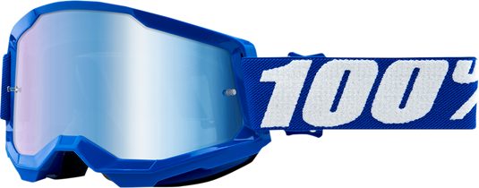 100% Strata 2 Goggles - Blue - Blue Mirror 50028-00002
