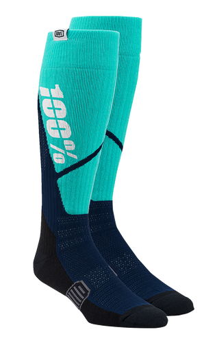 100% Torque Comfort Moto Socks - Steel/Navy - Small/Medium 20053-00003