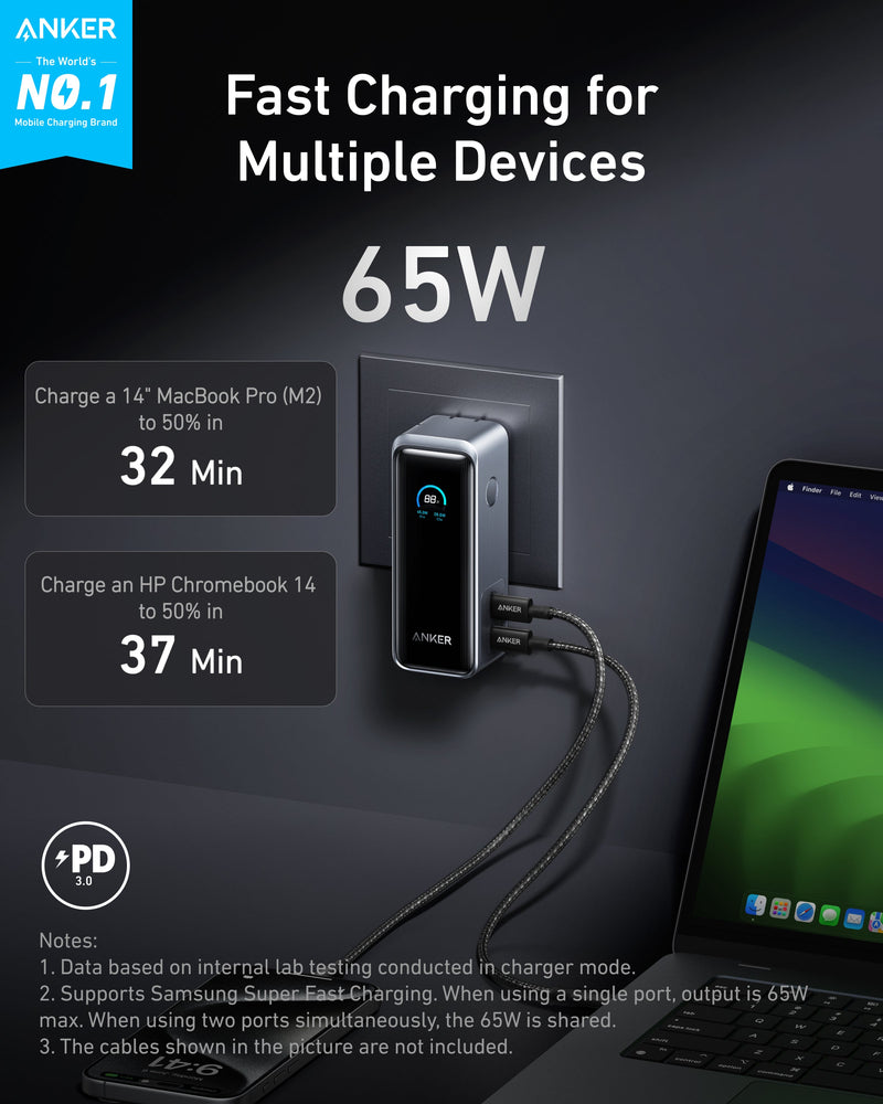 Load image into Gallery viewer, Anker Prime Power Bank (9.6K, 65W, Fusion)

