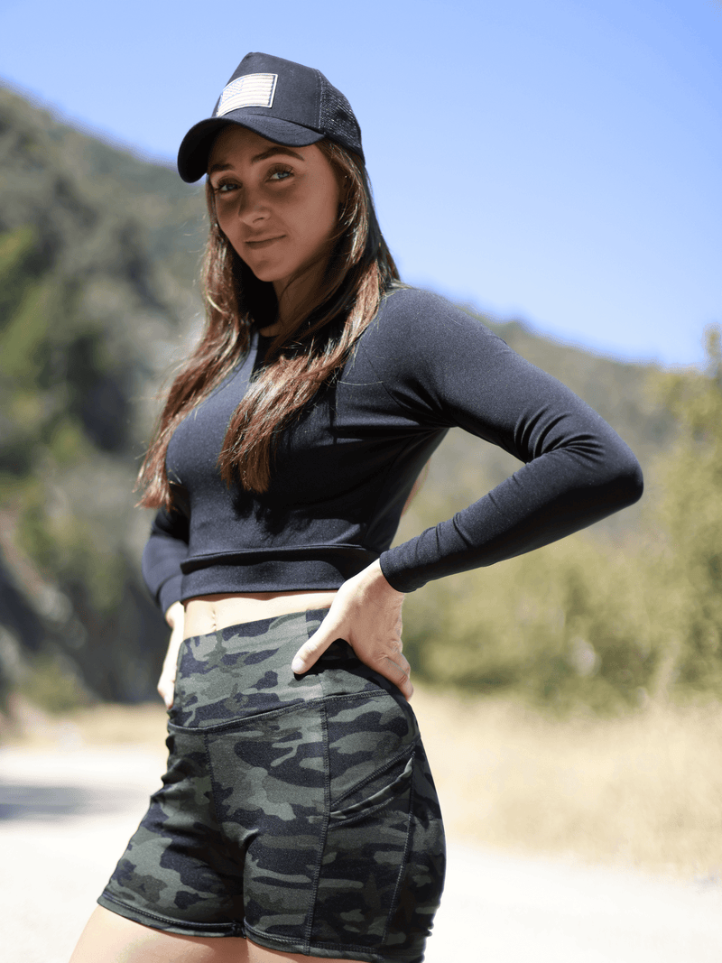 Load image into Gallery viewer, JupiterGear High-Waisted Athletic Shorts with Side Pockets
