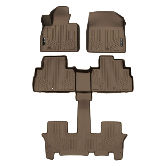 SMARTLINER AUTO™ Custom Fit Floor Liners For 2020-2025 Kia Telluride with 2nd Row Bucket Seat No Center Console with in between Coverage
