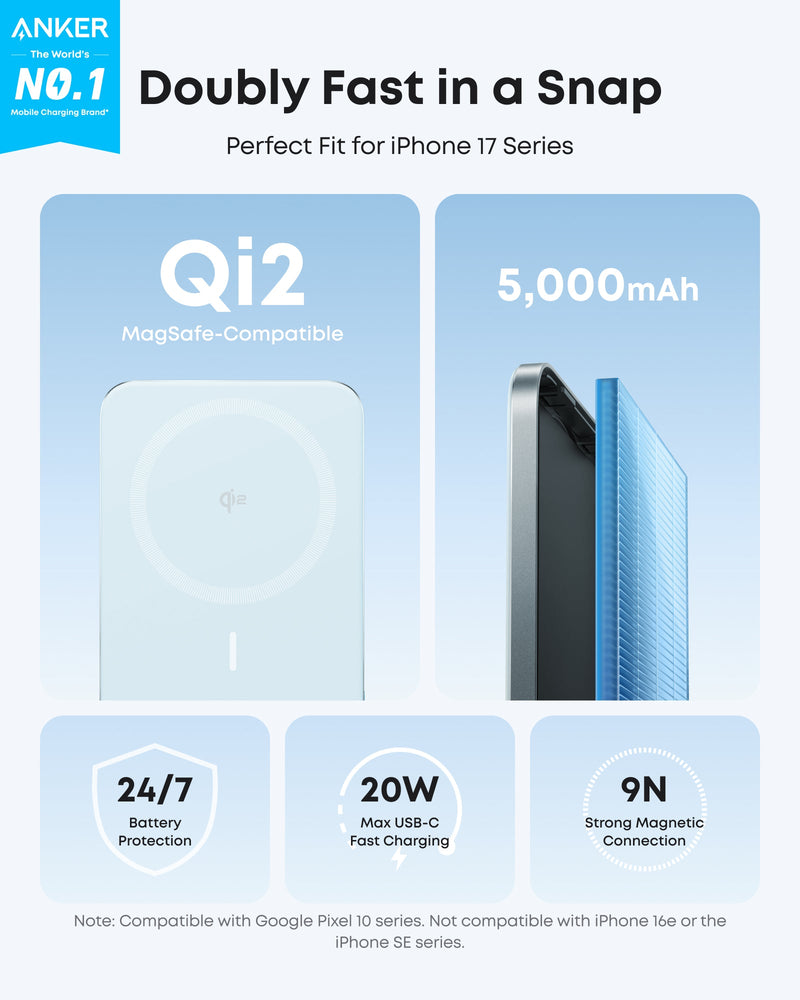 Load image into Gallery viewer, Anker Nano Power Bank (5K, MagGo, Slim)
