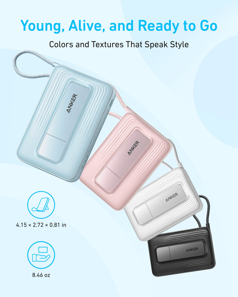 Load image into Gallery viewer, Anker Zolo Magnetic Power Bank (10K, 30W, Built-in USB-C Cable)
