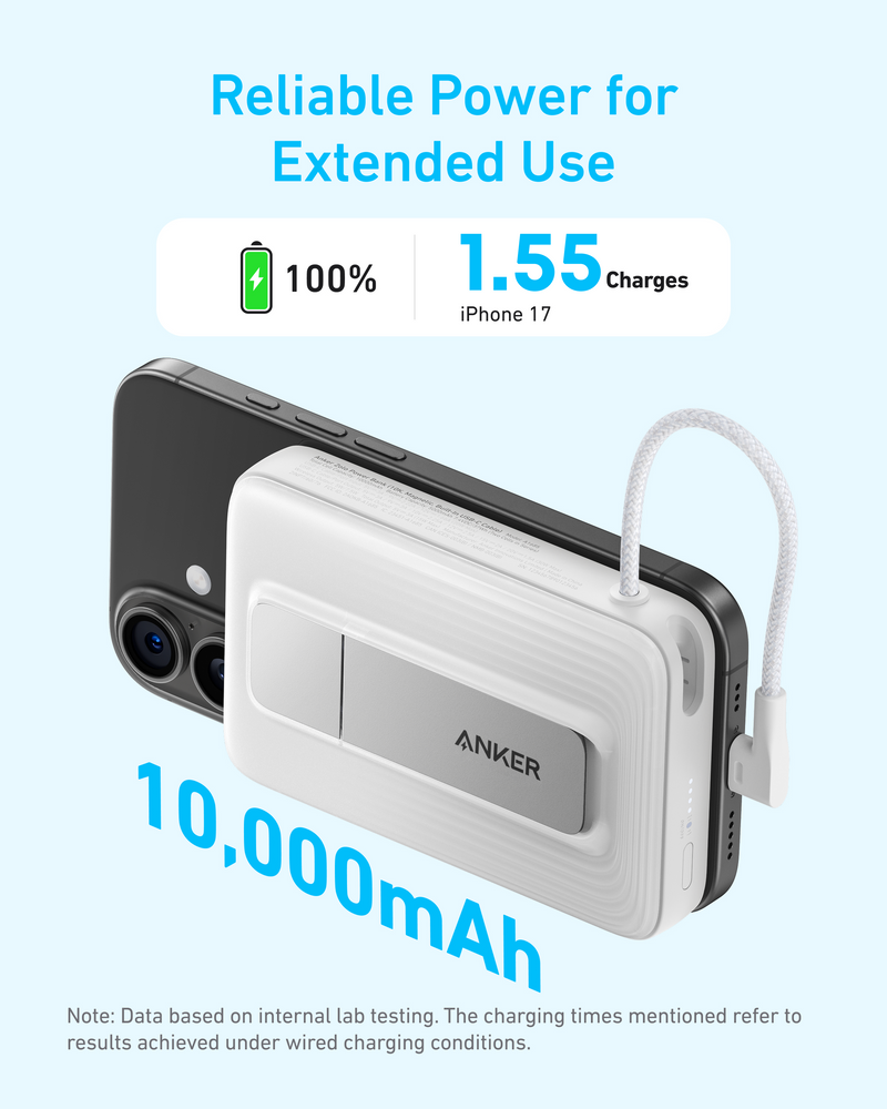 Load image into Gallery viewer, Anker Zolo Magnetic Power Bank (10K, 30W, Built-in USB-C Cable)
